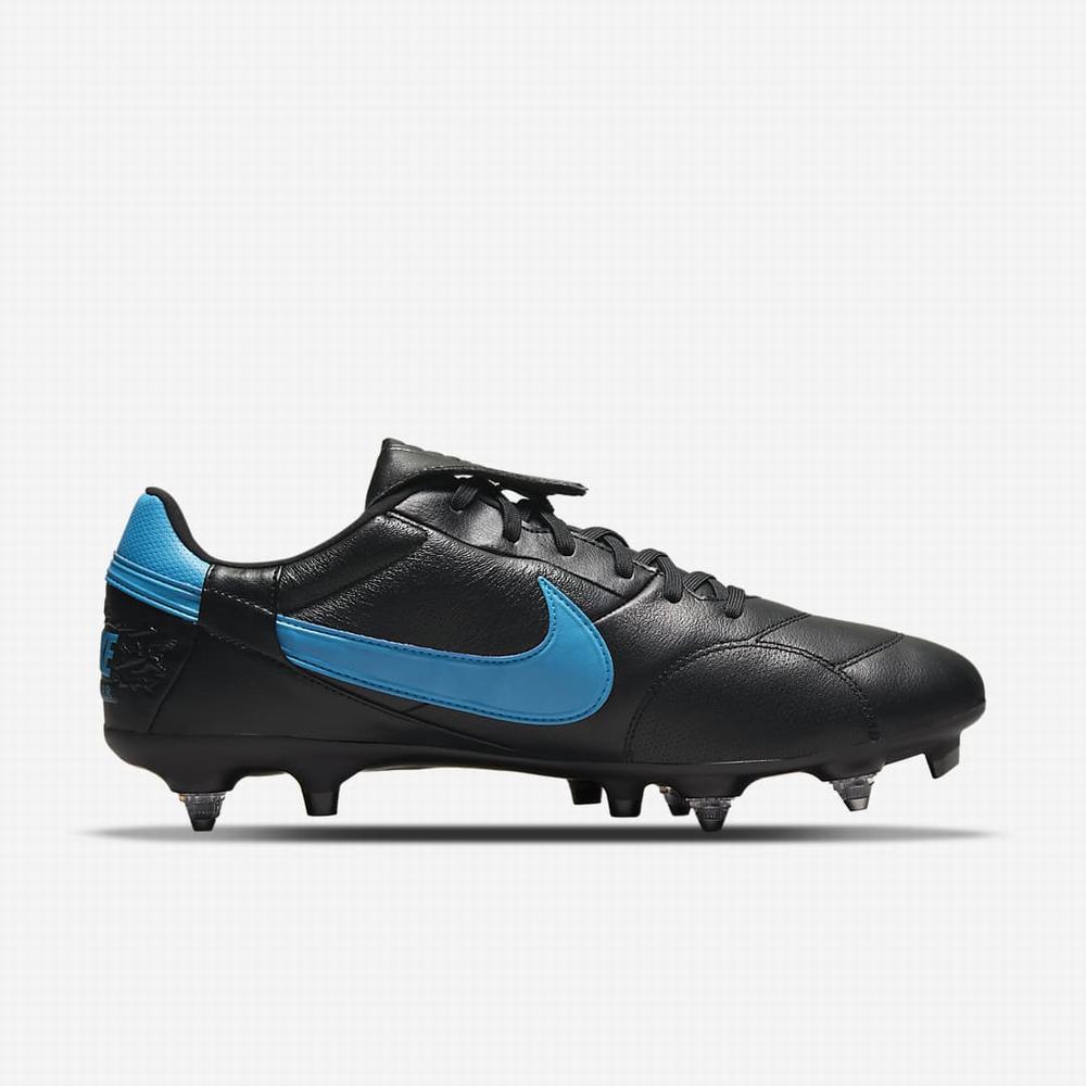 Nike The Premier 3 SG-PRO Anti-Clog Traction Soft-Ground Férfi Focicipő Fekete Kék | NI8563-P38