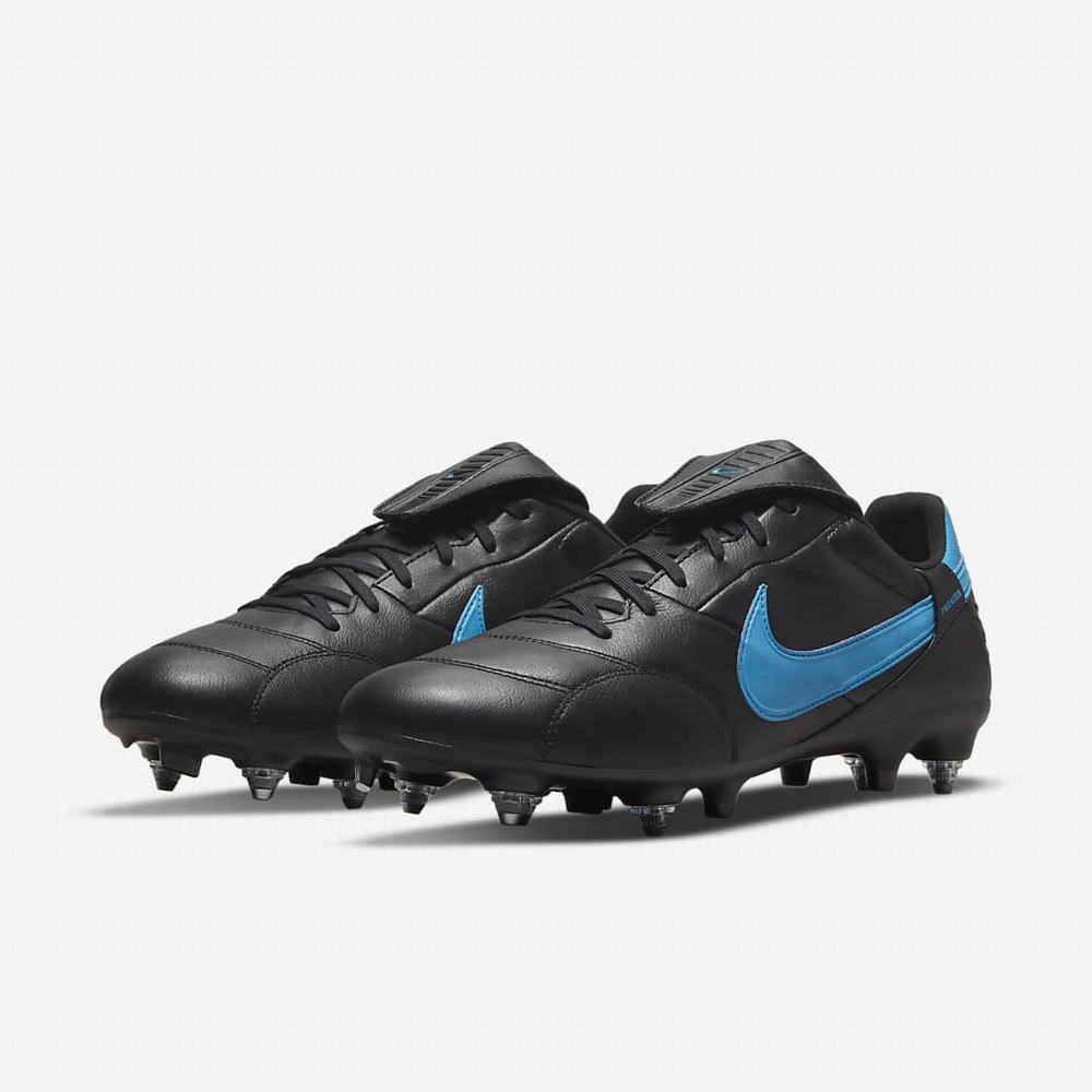 Nike The Premier 3 SG-PRO Anti-Clog Traction Soft-Ground Férfi Focicipő Fekete Kék | NI8563-P38