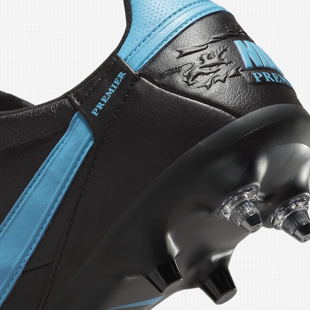 Nike The Premier 3 SG-PRO Anti-Clog Traction Soft-Ground Férfi Focicipő Fekete Kék | NI8563-P38