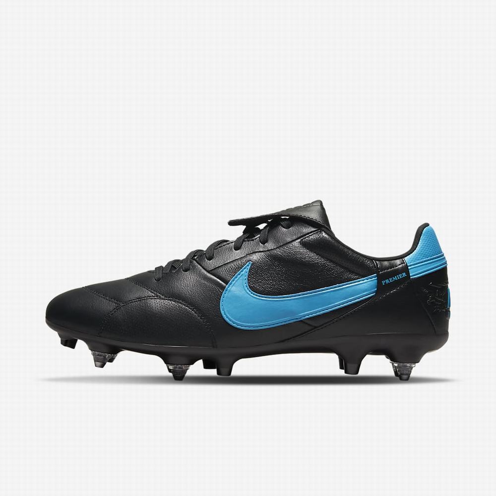 Nike The Premier 3 SG-PRO Anti-Clog Traction Soft-Ground Férfi Focicipő Fekete Kék | NI8563-P38