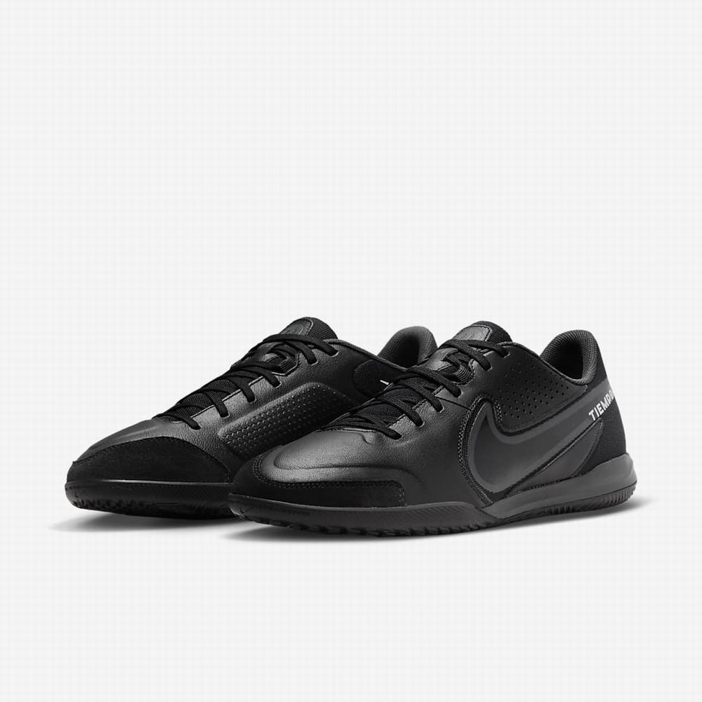 Nike Tiempo Legend 9 Academy IC Férfi Focicipő Fekete Fehér Világos Kék Sötétszürke | NI8960-A49