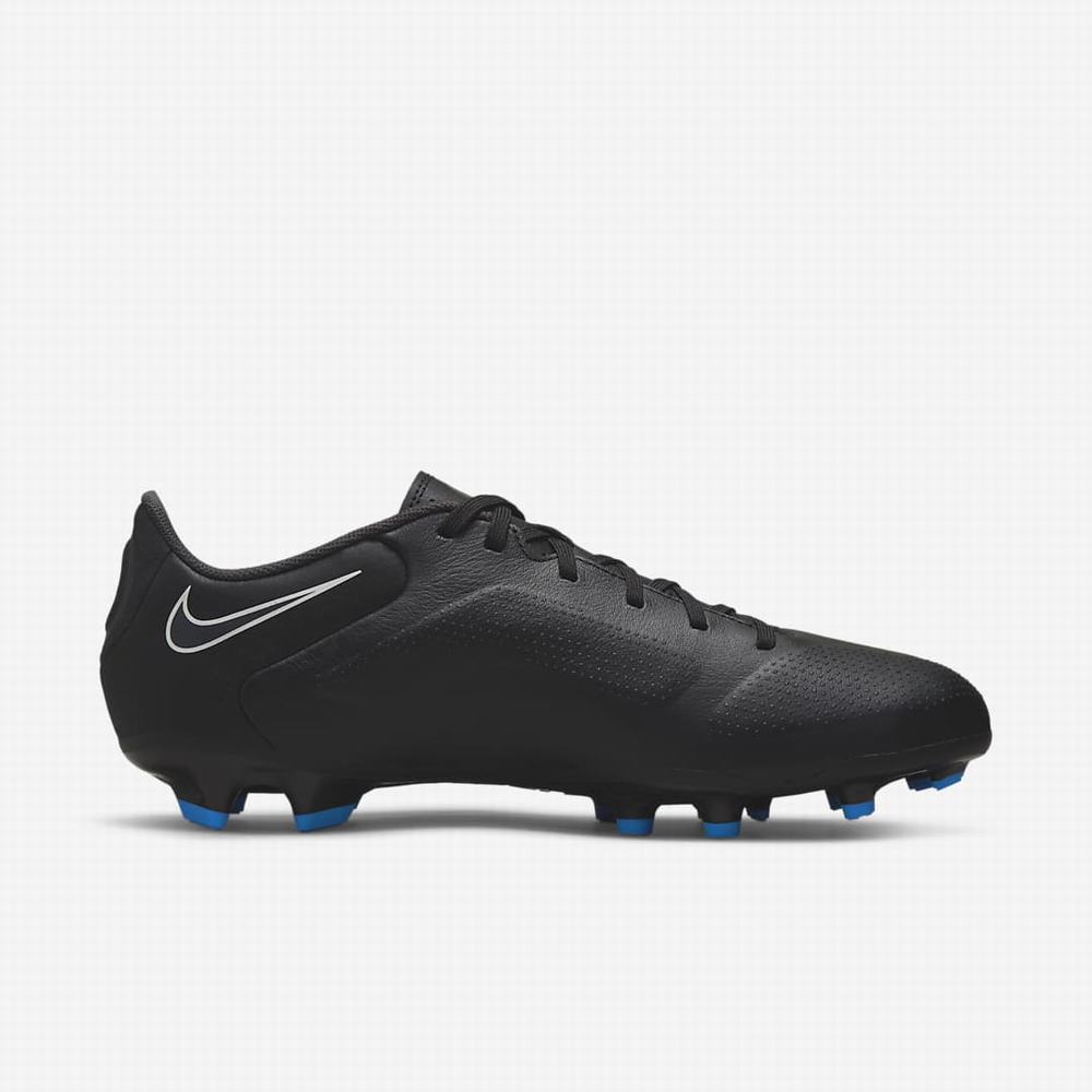 Nike Tiempo Legend 9 Academy MG Multi-Ground Férfi Focicipő Fekete Fehér Világos Kék Sötétszürke | NI1874-J58