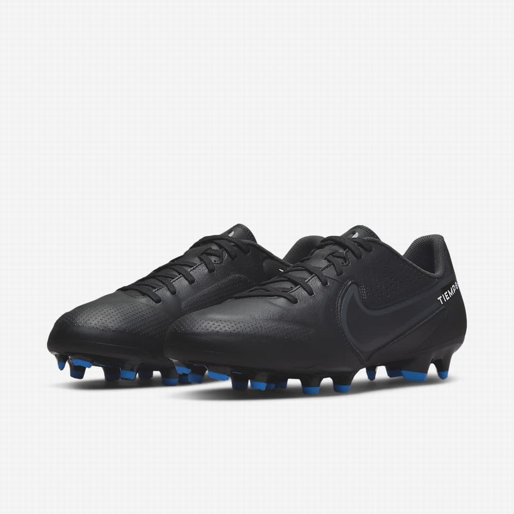 Nike Tiempo Legend 9 Academy MG Multi-Ground Férfi Focicipő Fekete Fehér Világos Kék Sötétszürke | NI1874-J58