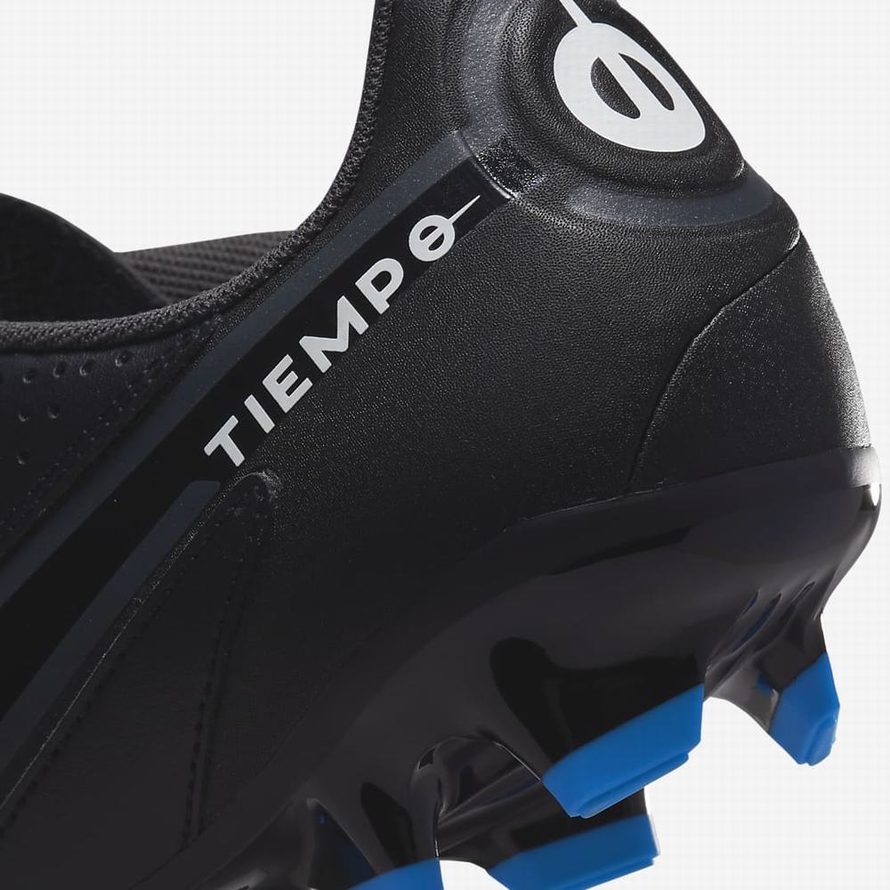 Nike Tiempo Legend 9 Academy MG Multi-Ground Férfi Focicipő Fekete Fehér Világos Kék Sötétszürke | NI1874-J58