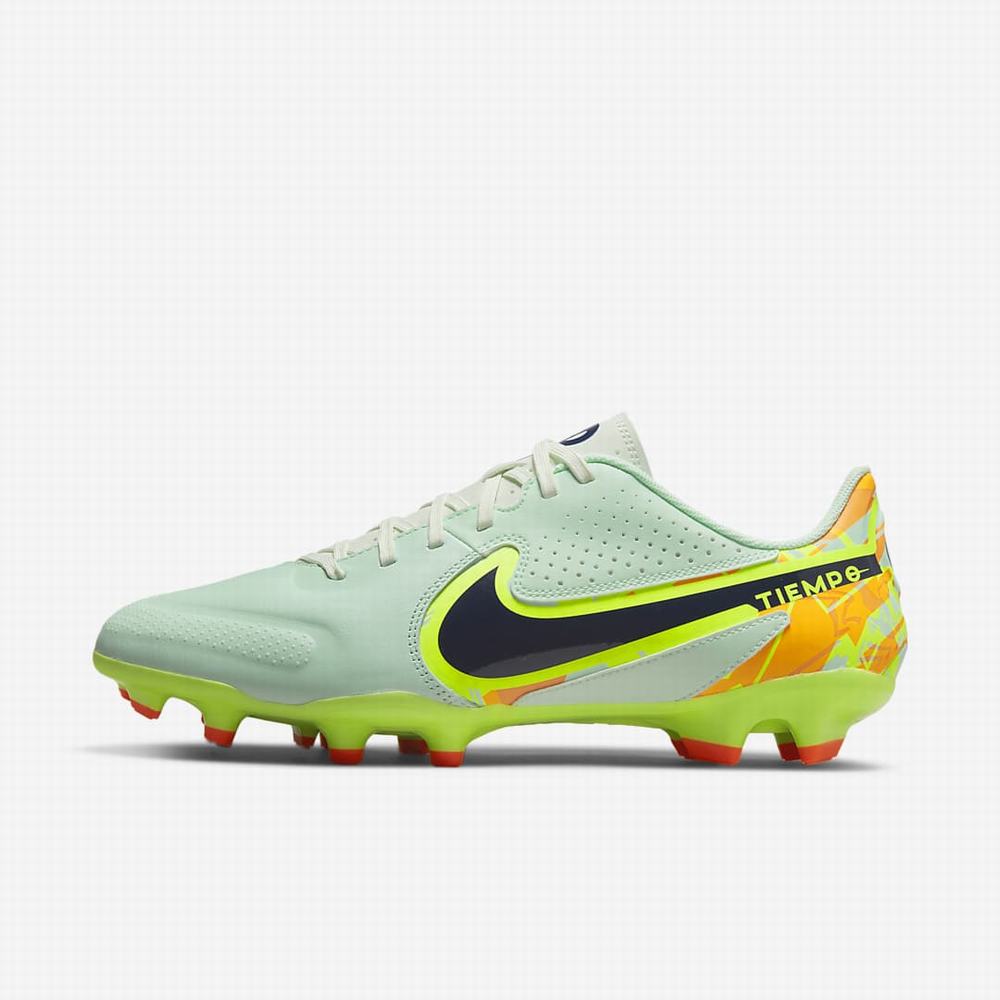 Nike Tiempo Legend 9 Academy MG Multi-Ground Férfi Focicipő Menta Narancssárga Fekete Kék | NI3916-K20