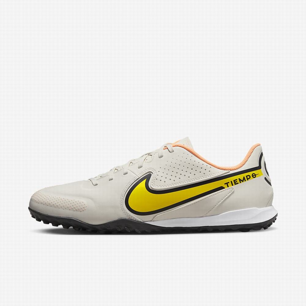Nike Tiempo Legend 9 Academy TF Turf Női Focicipő Bézs Narancssárga Sárga | NI1920-J89