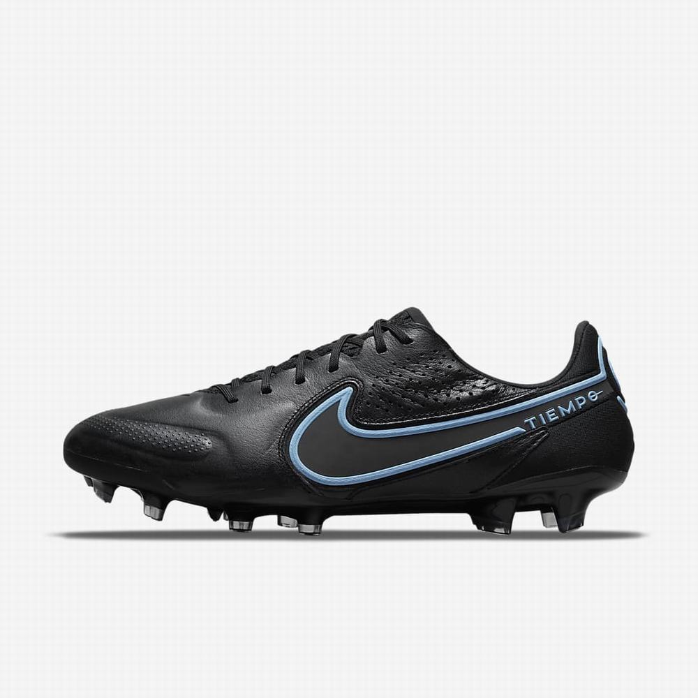 Nike Tiempo Legend 9 Elite FG Firm-Ground Férfi Focicipő Fekete Szürke Fekete | NI2061-A74