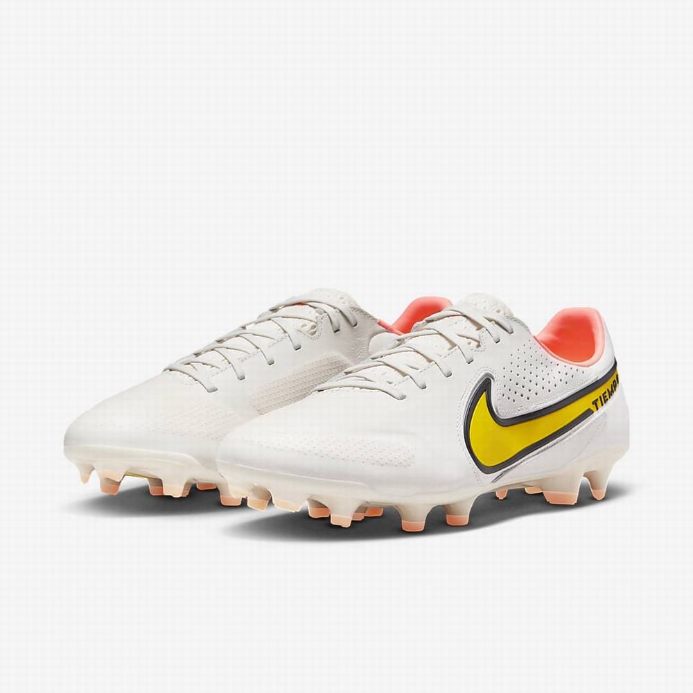 Nike Tiempo Legend 9 Pro FG Firm-Ground Női Focicipő Bézs Narancssárga Sárga | NI1398-H70