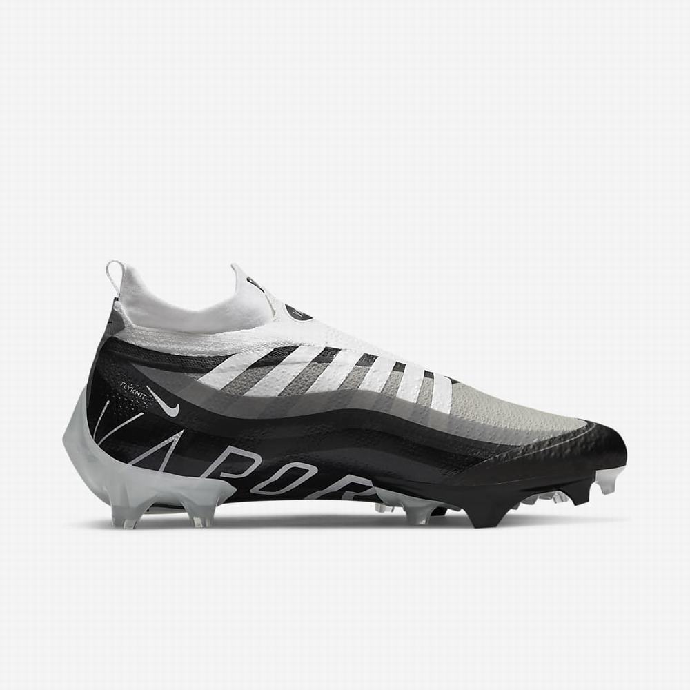 Nike Vapor Edge Elite 360 Flyknit Férfi Focicipő Fekete Sötétszürke Szürke Fehér | NI0574-M31
