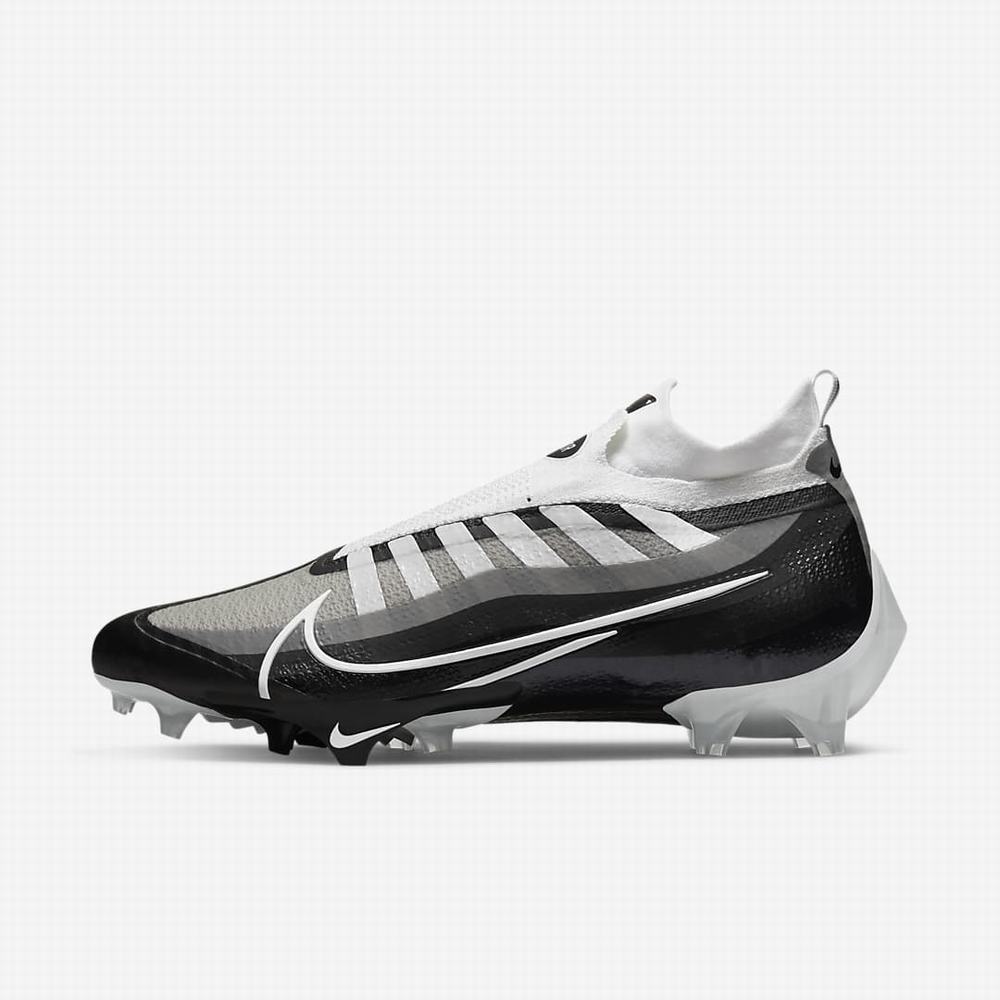 Nike Vapor Edge Elite 360 Flyknit Férfi Focicipő Fekete Sötétszürke Szürke Fehér | NI0574-M31