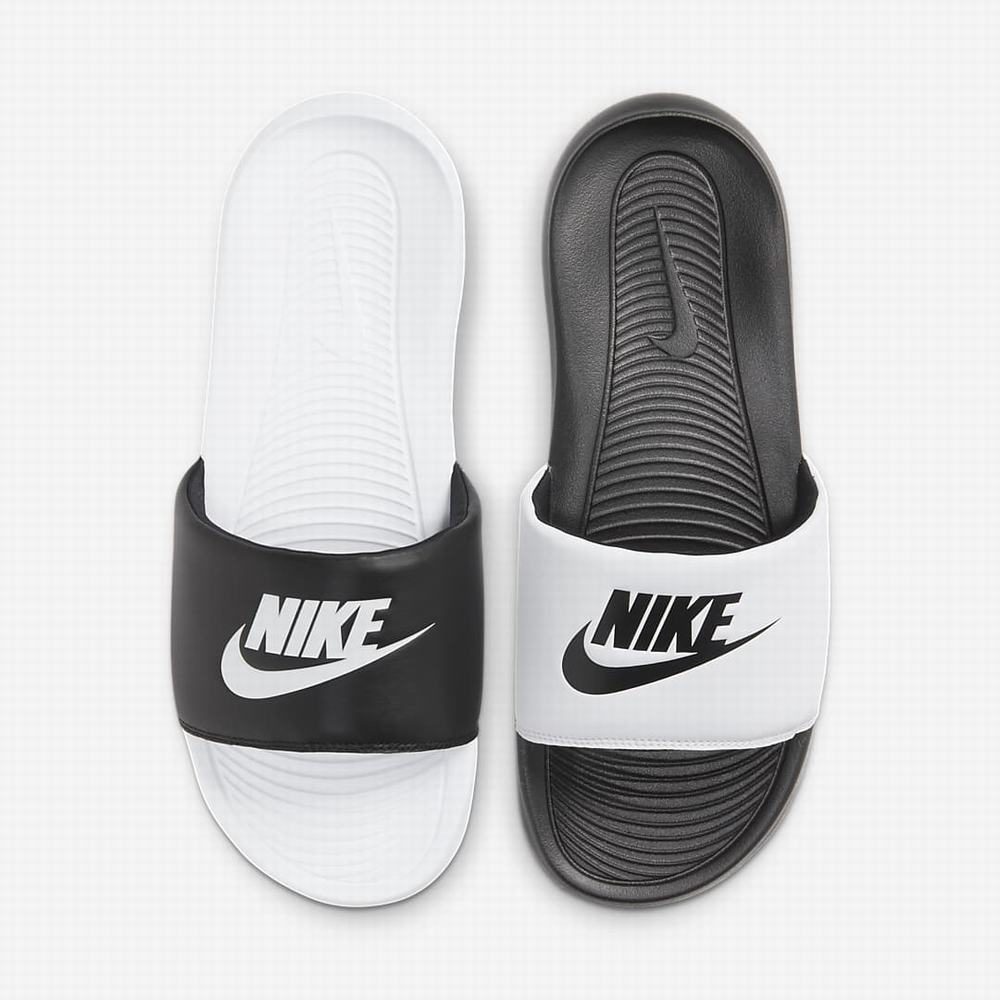 Nike Victori One Férfi Papucs Fehér Fekete | NI7586-W45
