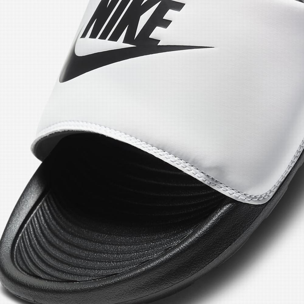 Nike Victori One Férfi Papucs Fehér Fekete | NI7586-W45
