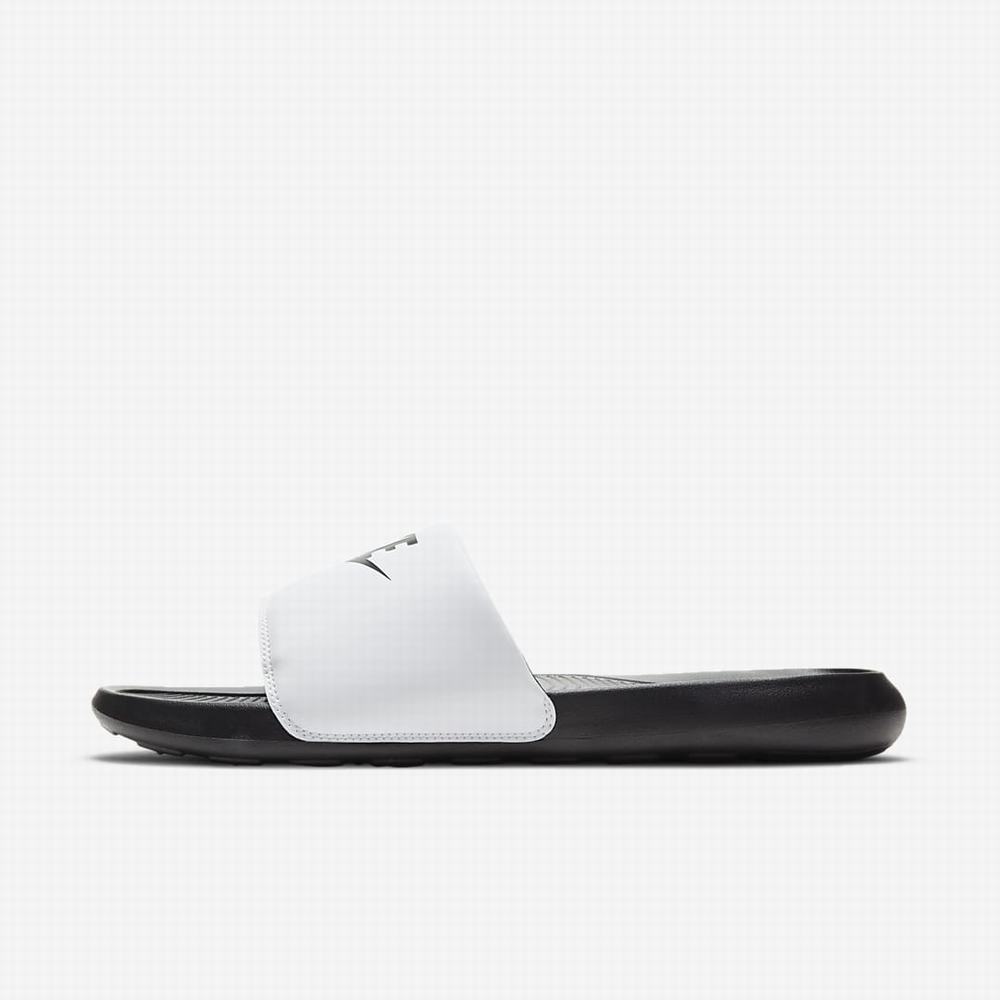Nike Victori One Férfi Papucs Fehér Fekete | NI7586-W45