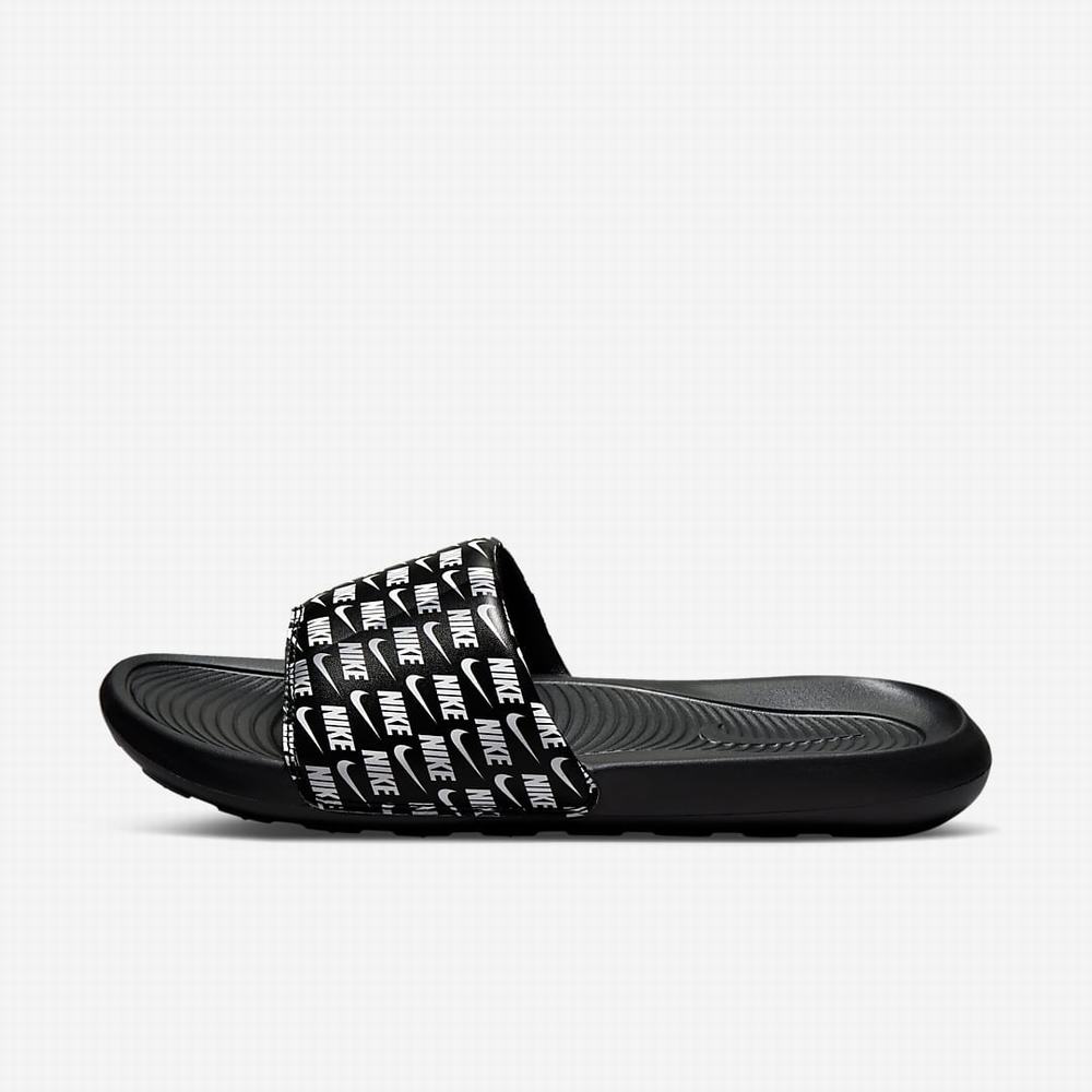 Nike Victori One Férfi Papucs Fekete Fehér | NI5673-S82
