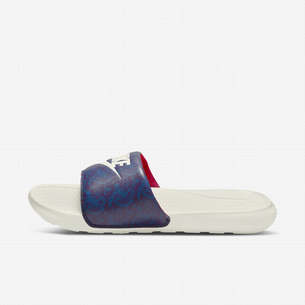 Nike Victori One Férfi Papucs Fekete Kék | NI2675-V05