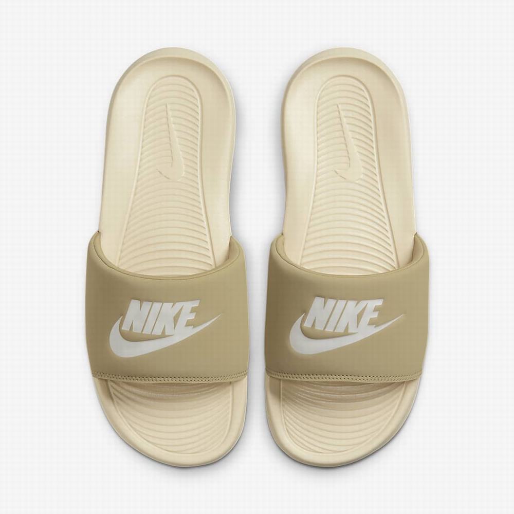 Nike Victori One Férfi Papucs Szürke Világos Zöld Barna | NI9872-Q49