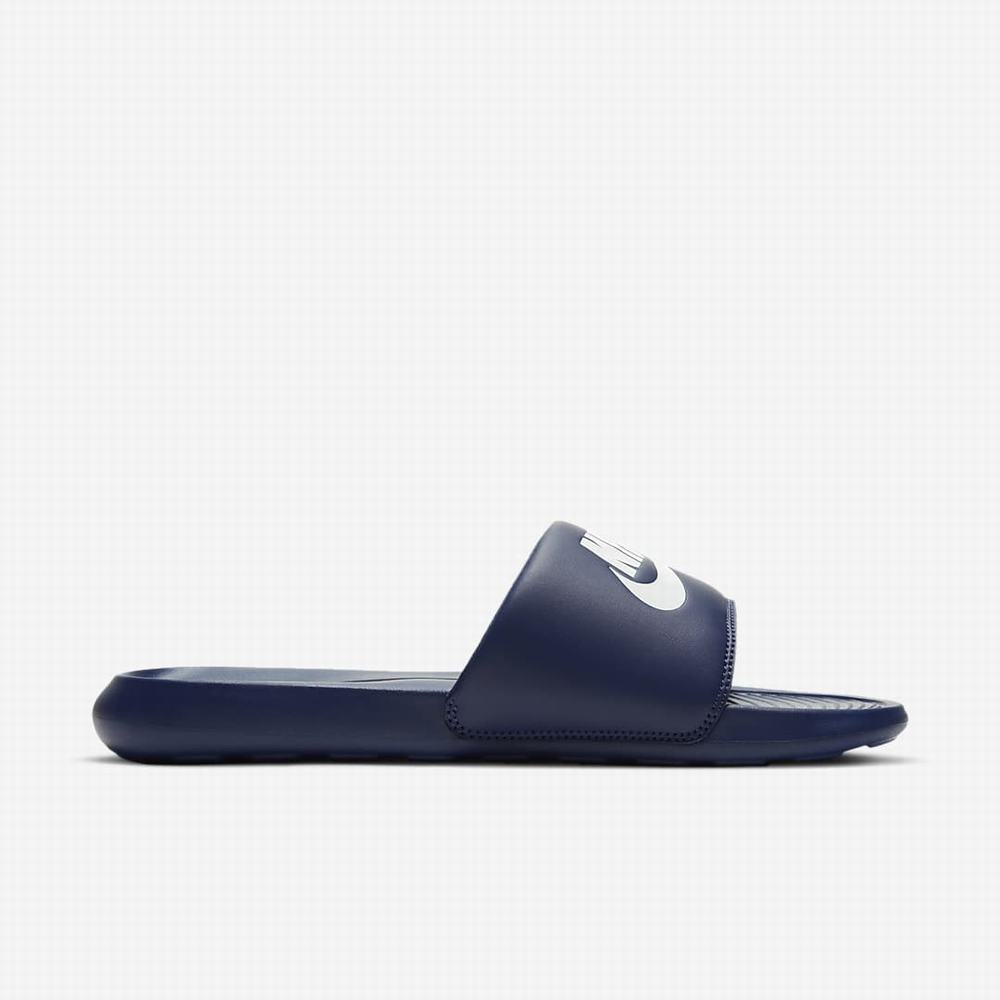 Nike Victori One Férfi Papucs Sötétkék Fehér | NI0468-Q43