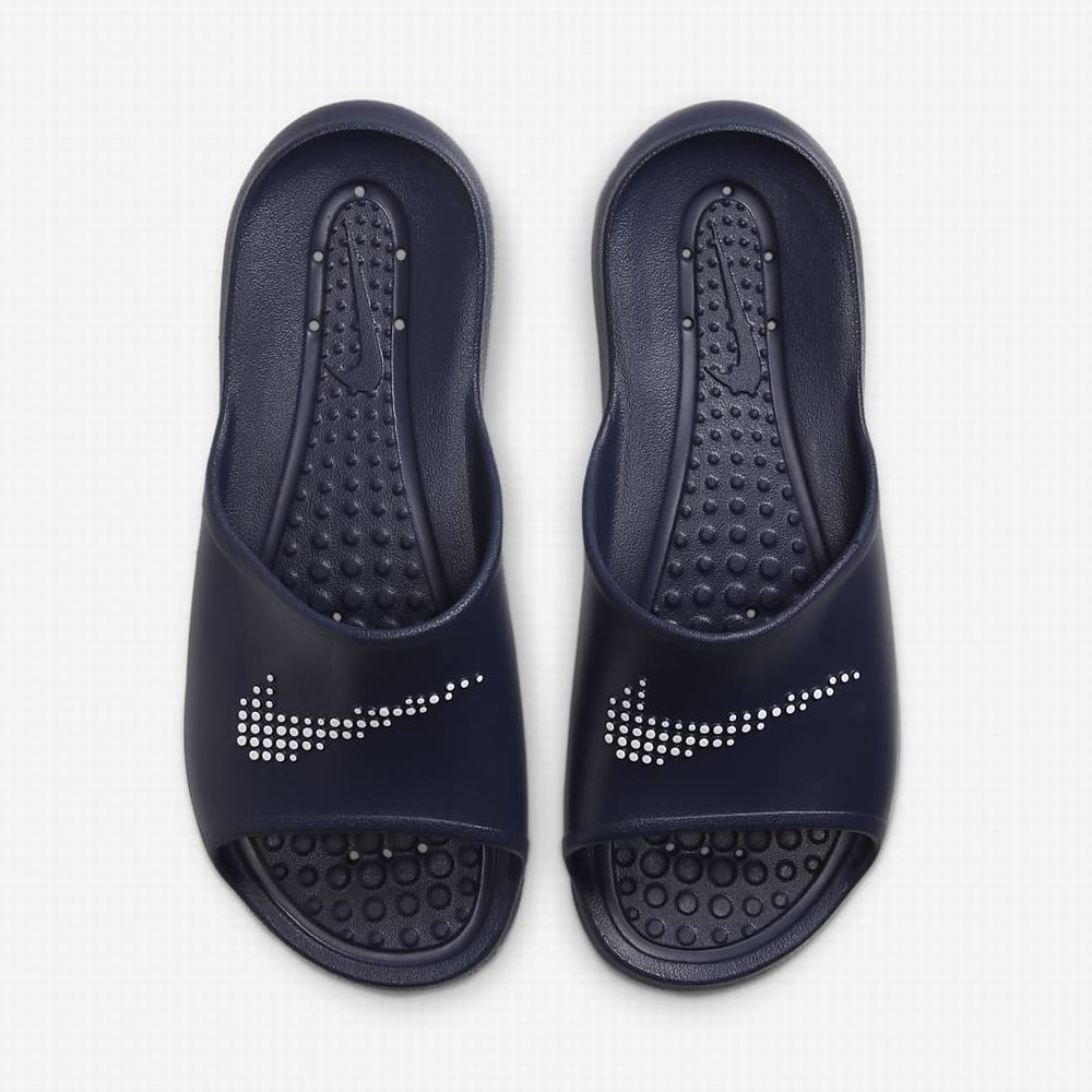 Nike Victori One Férfi Papucs Sötétkék Fehér | NI6703-C93