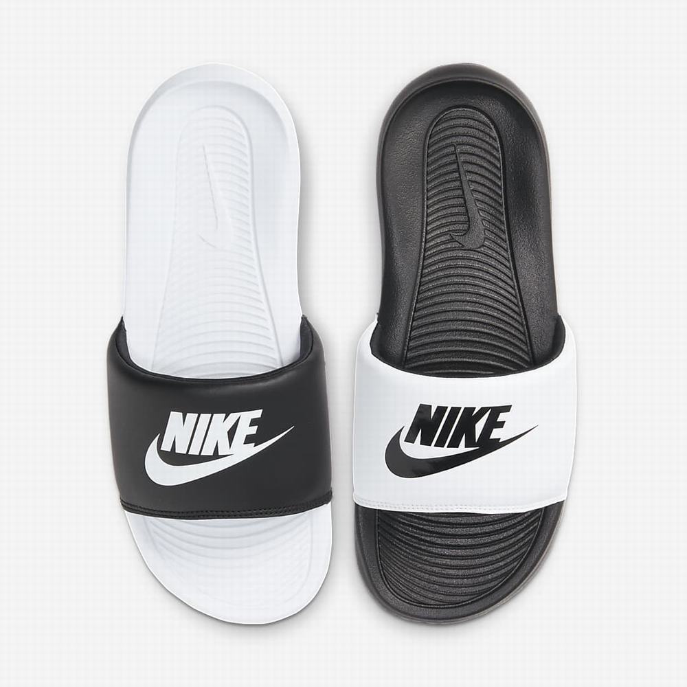 Nike Victori One Női Papucs Fehér Fekete | NI2671-W61