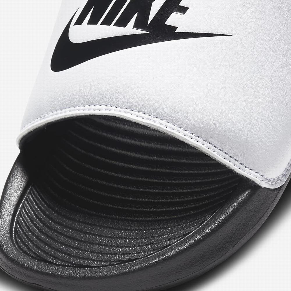 Nike Victori One Női Papucs Fehér Fekete | NI2671-W61