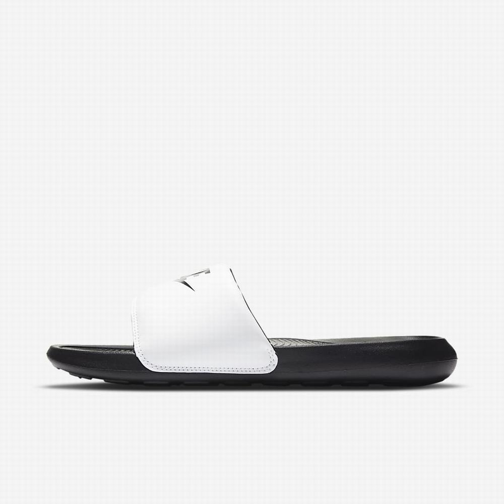 Nike Victori One Női Papucs Fehér Fekete | NI2671-W61