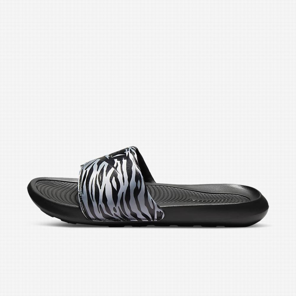 Nike Victori One Női Papucs Fekete Metal Titán Fekete | NI4603-B20