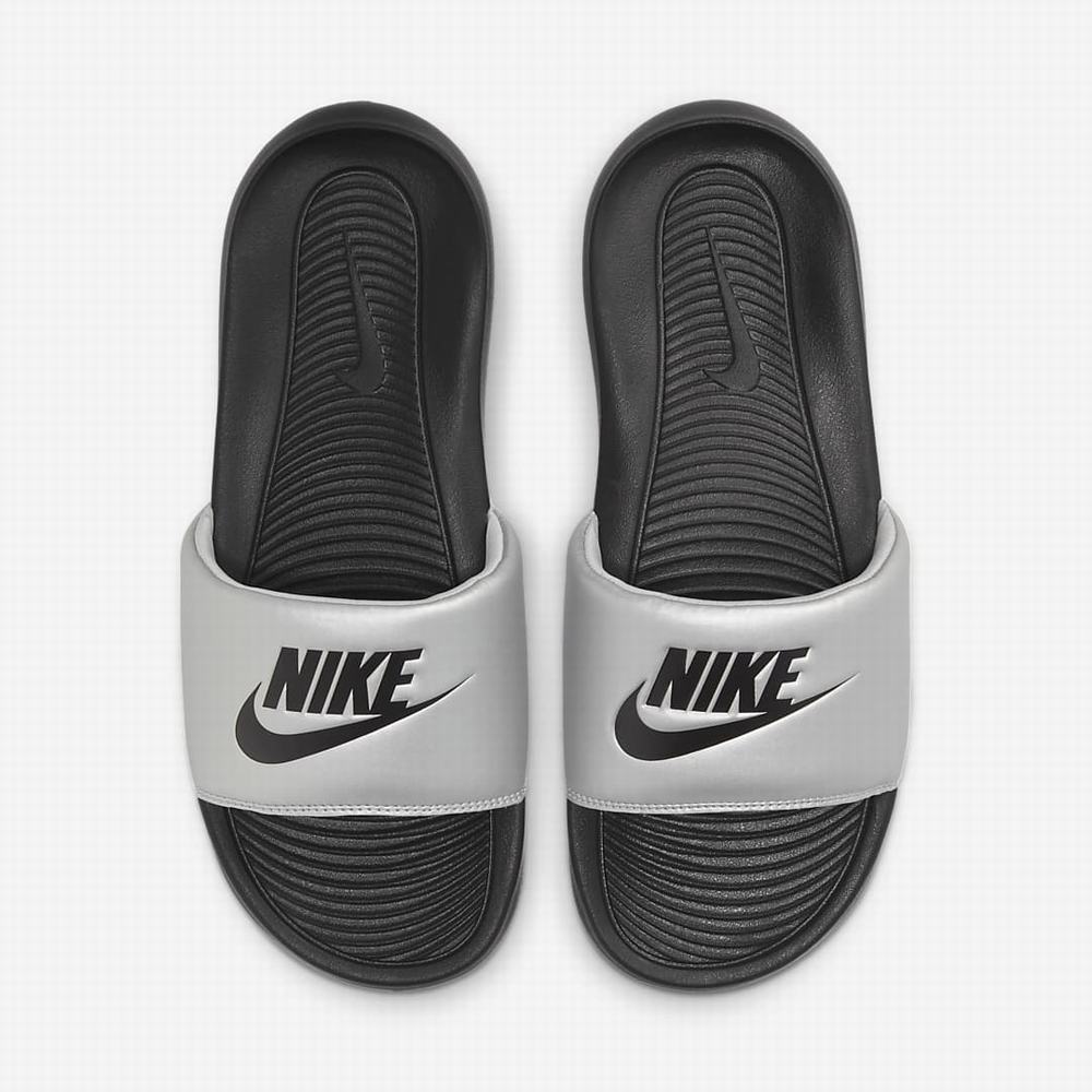 Nike Victori One Női Papucs Fekete Metal Titán Fekete | NI6134-R50