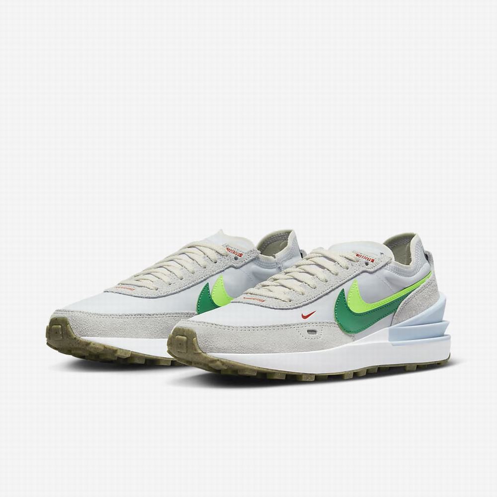 Nike Waffle 1 SE Női Utcai Cipő Szürke Zöld Narancssárga Zöld | NI4157-C57