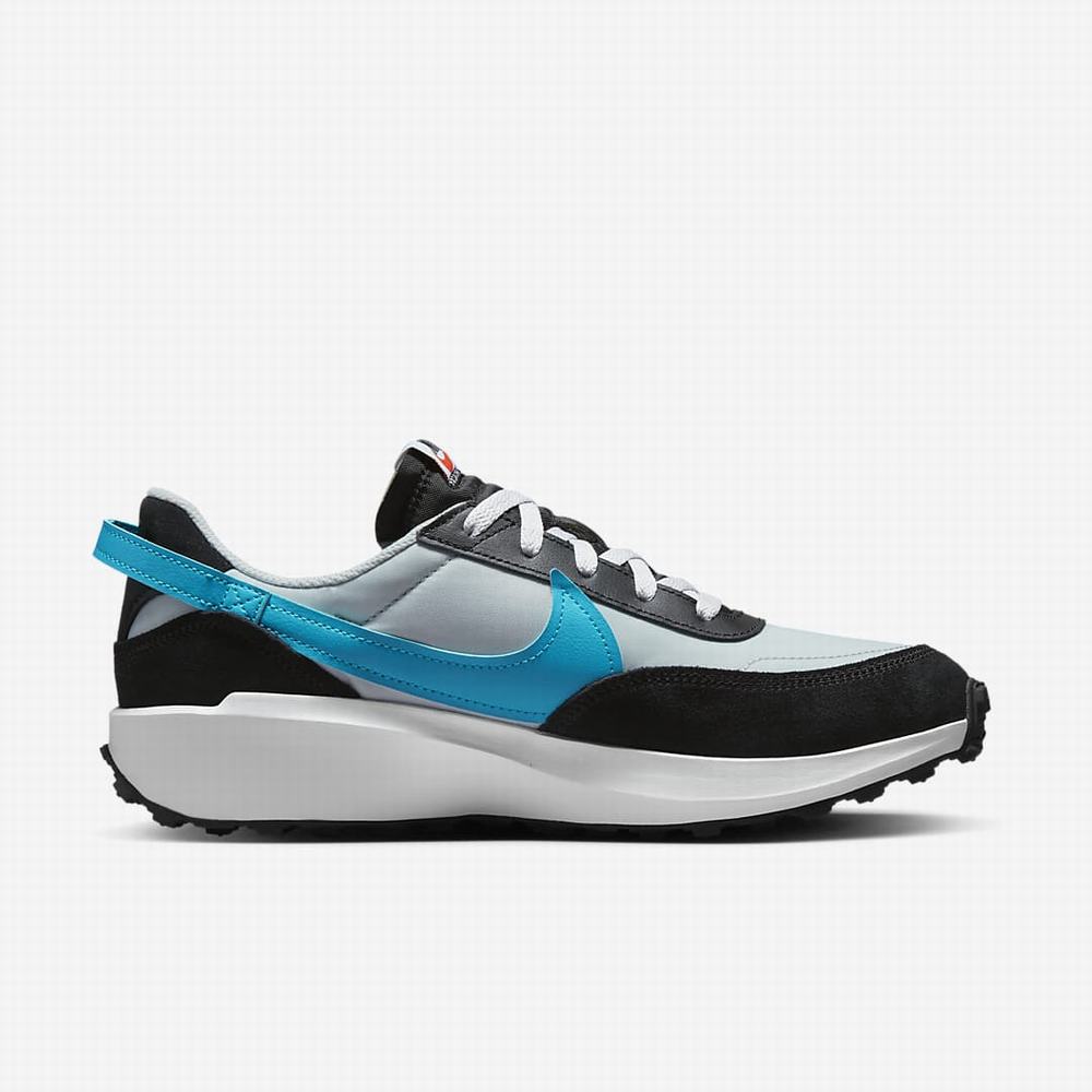 Nike Waffle Debut Férfi Utcai Cipő Szürke Fekete Fehér Kék | NI1739-B49