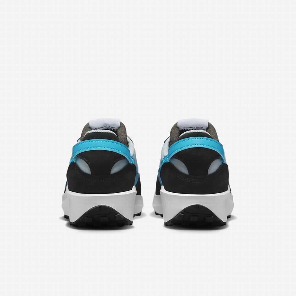 Nike Waffle Debut Férfi Utcai Cipő Szürke Fekete Fehér Kék | NI1739-B49