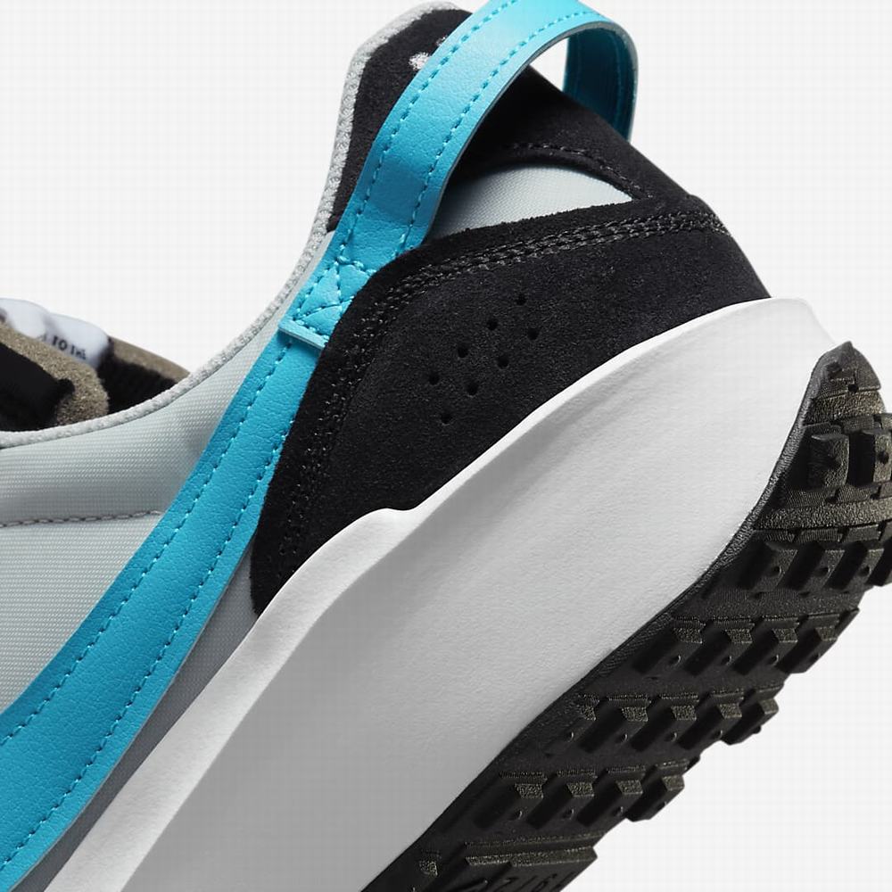 Nike Waffle Debut Férfi Utcai Cipő Szürke Fekete Fehér Kék | NI1739-B49
