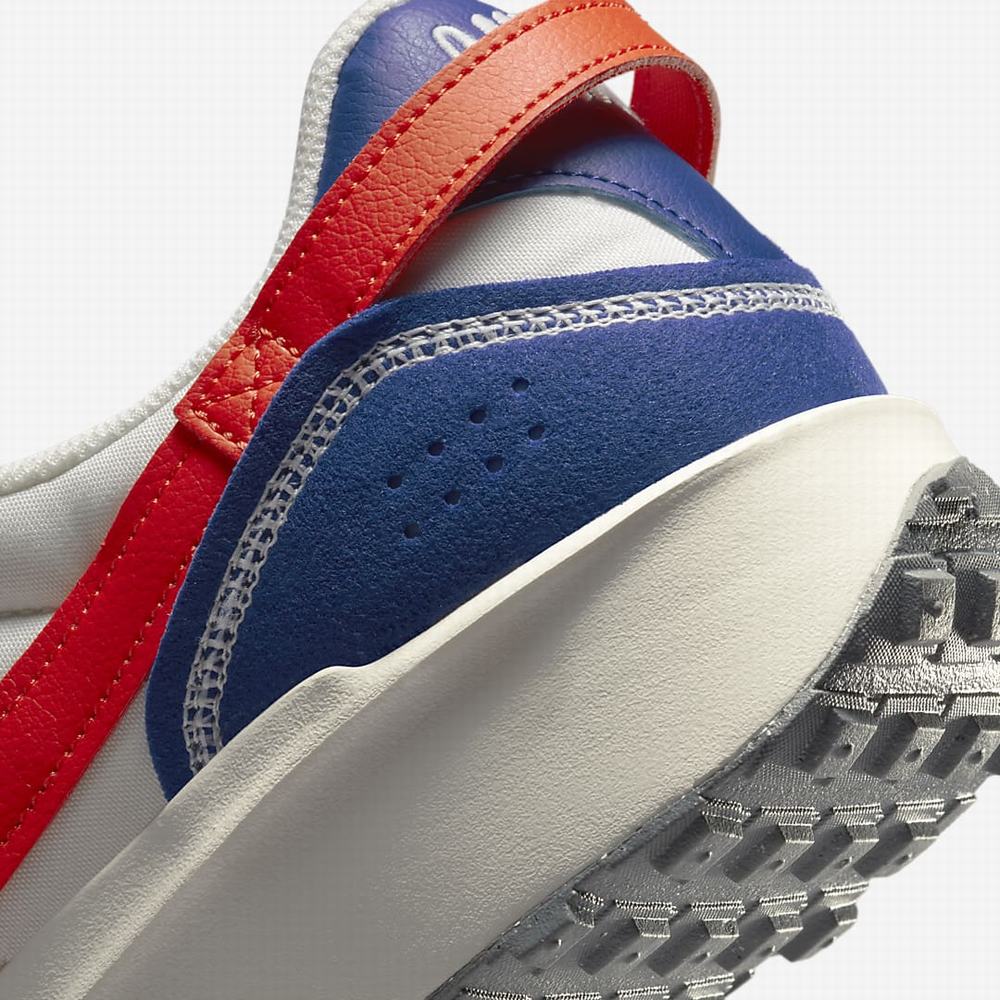 Nike Waffle Debut Swoosh Férfi Utcai Cipő Bézs Királykék Szürke Piros | NI0729-Z75