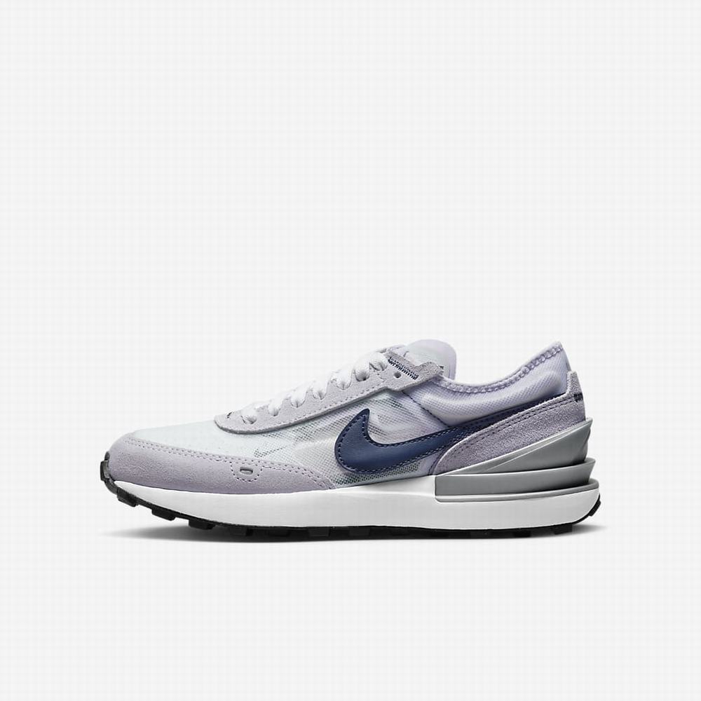 Nike Waffle One Gyerek Utcai Cipő Lila Platina Metal Titán Kék | NI4093-N32