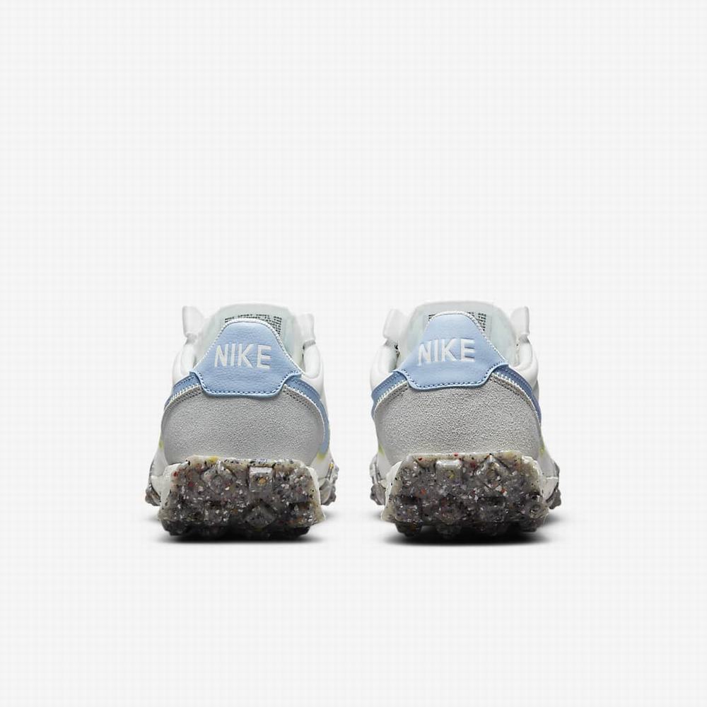 Nike Waffle Racer Crater Női Utcai Cipő Fehér Világos Citrom Szürke | NI9082-Z71