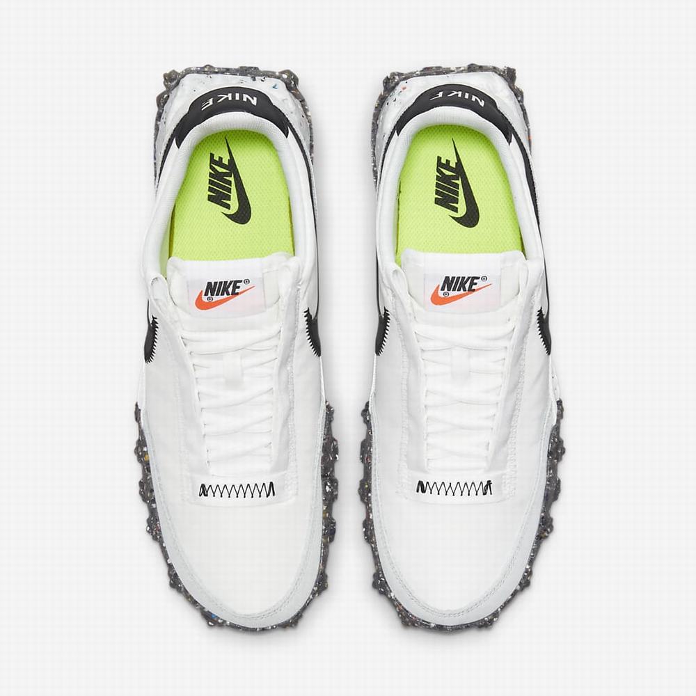 Nike Waffle Racer Crater Női Utcai Cipő Fehér Sötétszürke Fekete | NI9320-X25