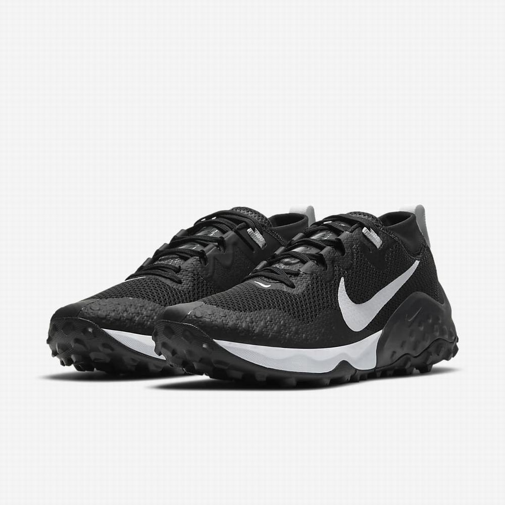 Nike Wildhorse 7 Férfi Futócipő Fekete Sötétszürke Platina | NI4915-S79