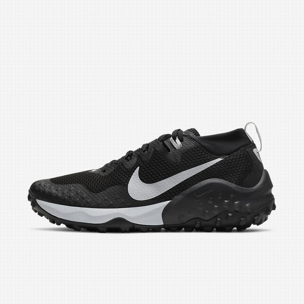 Nike Wildhorse 7 Férfi Futócipő Fekete Sötétszürke Platina | NI4915-S79