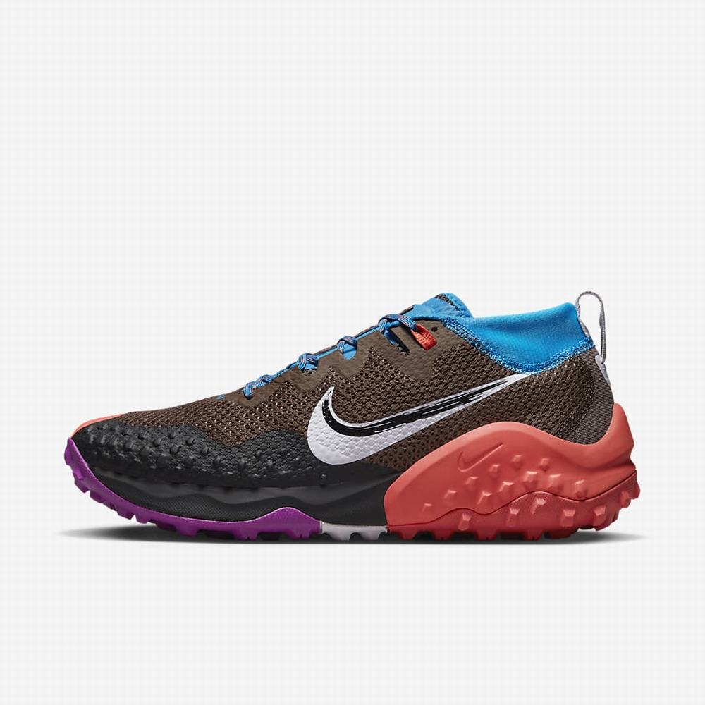 Nike Wildhorse 7 Férfi Futócipő Szürke Kék Fekete Lila | NI2367-H06