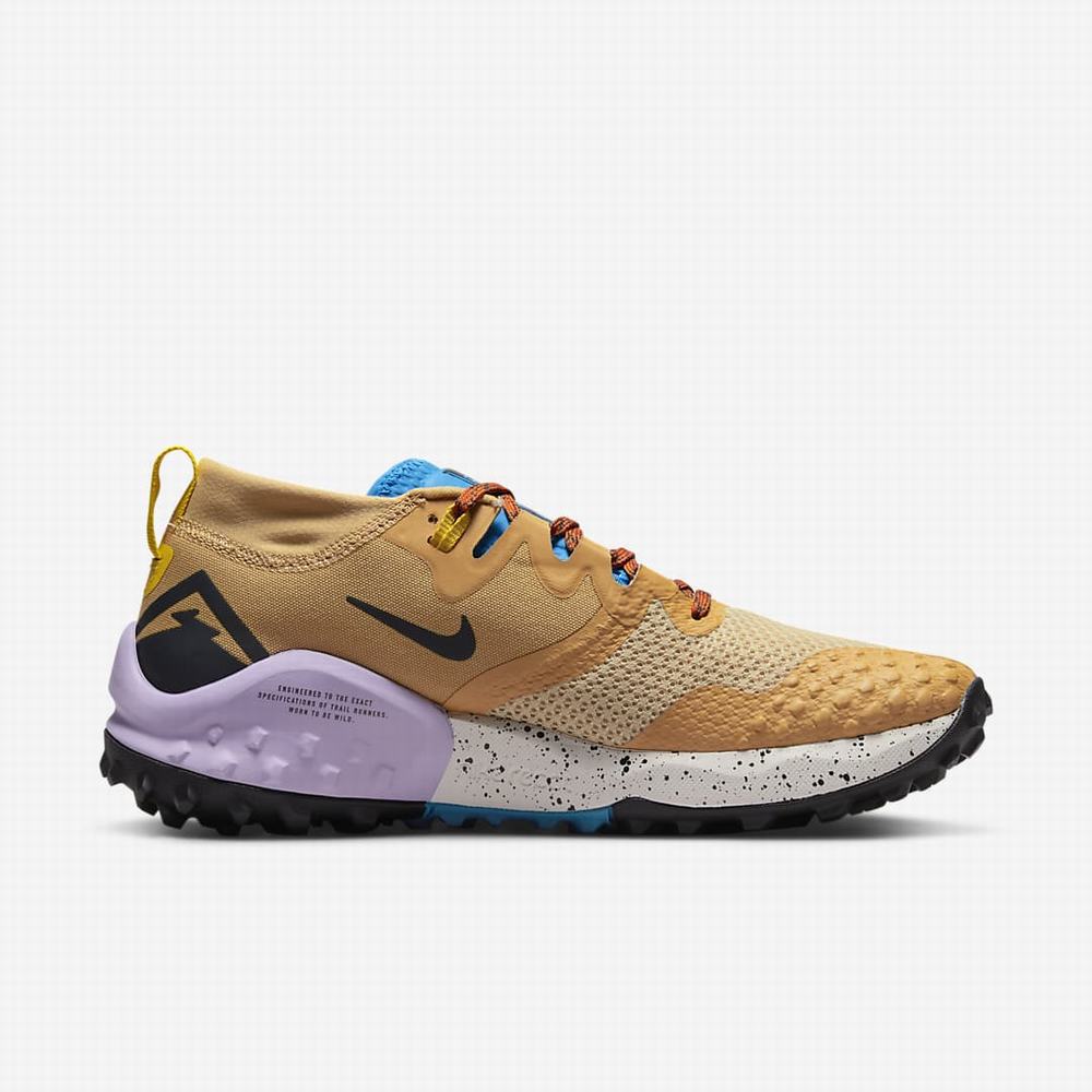 Nike Wildhorse 7 Női Futócipő Barna Narancssárga Kék | NI5413-F04