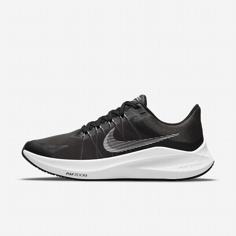 Nike Winflo 8 Női Futócipő Fekete Sötétszürke Világos Szürke Fehér | NI5981-S02