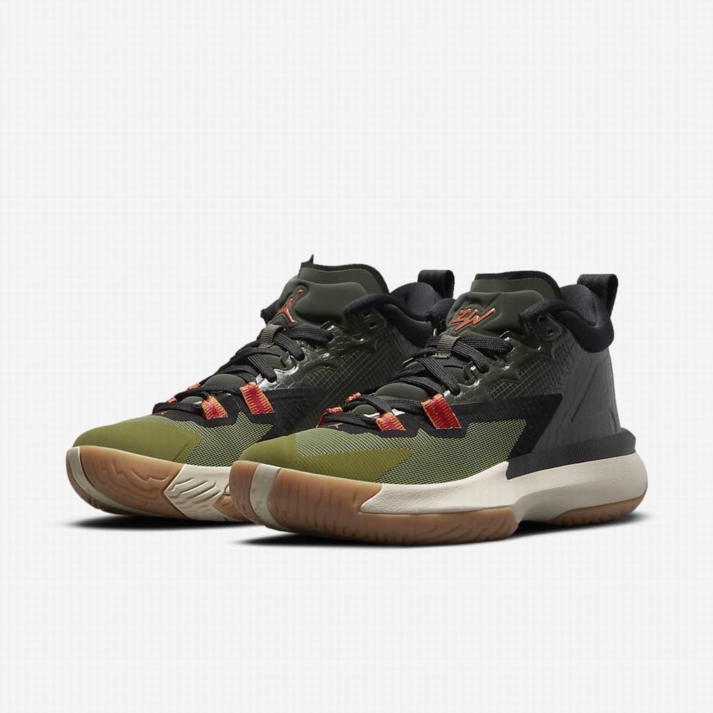 Nike Zion 1 Gyerek Jordan Cipő Sötétszürke Zöld Fekete | NI3428-X49