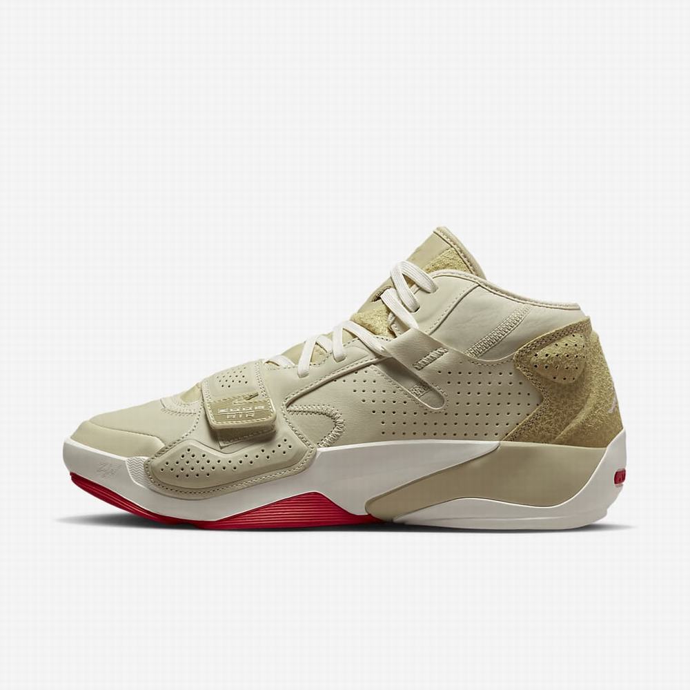 Nike Zion 2 Férfi Jordan Cipő Khaki Arany Piros | NI2769-W67