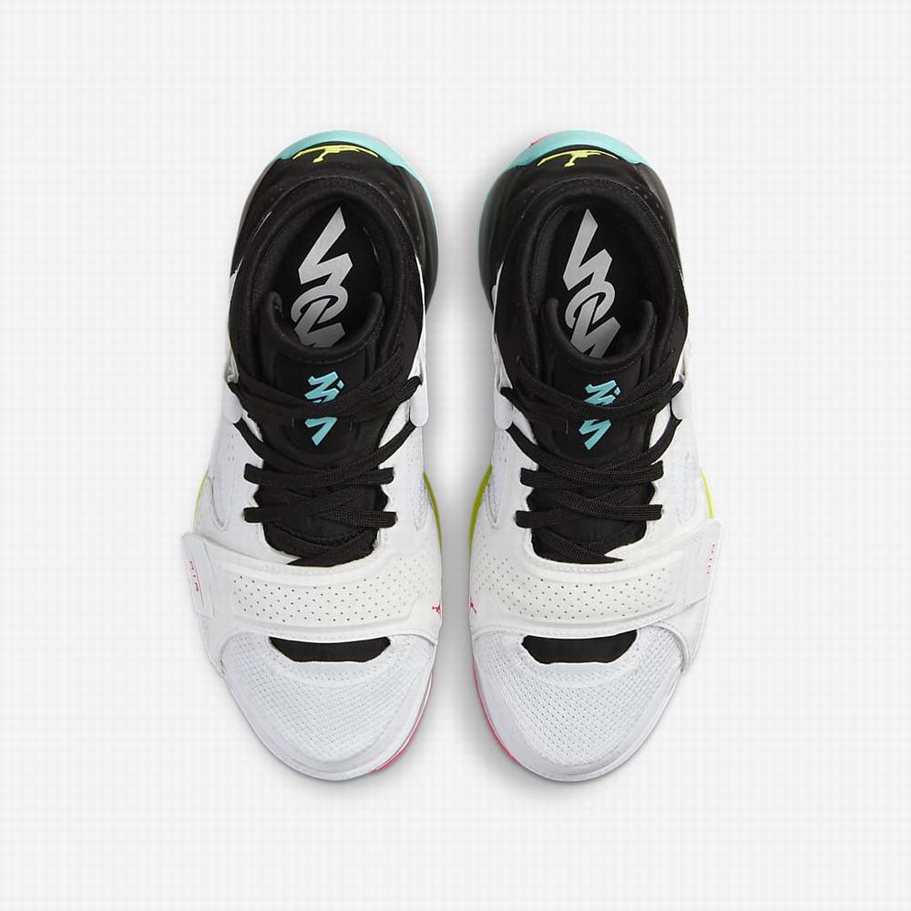Nike Zion 2 Gyerek Jordan Cipő Fehér Fekete Türkiz | NI5148-V26