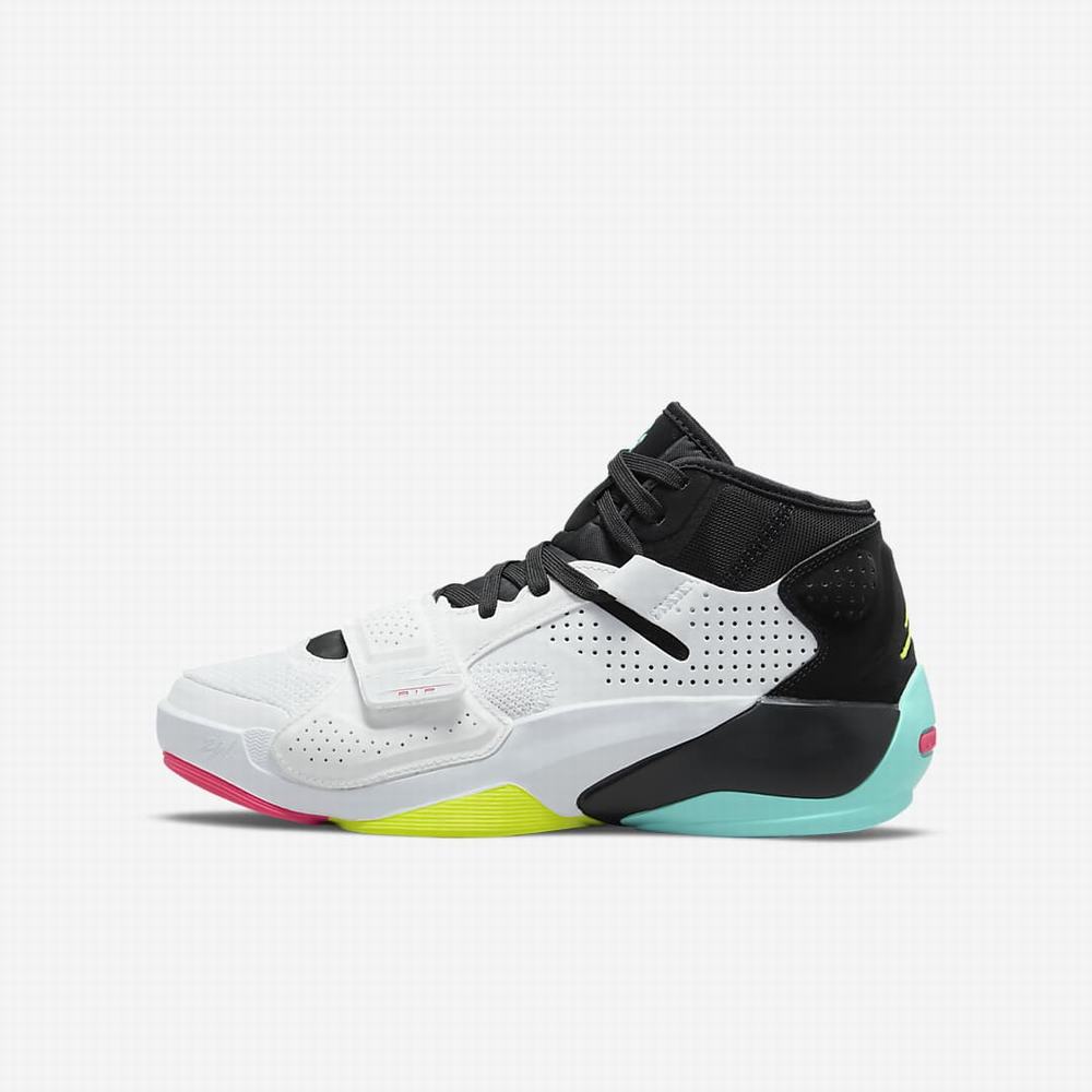 Nike Zion 2 Gyerek Jordan Cipő Fehér Fekete Türkiz | NI5148-V26