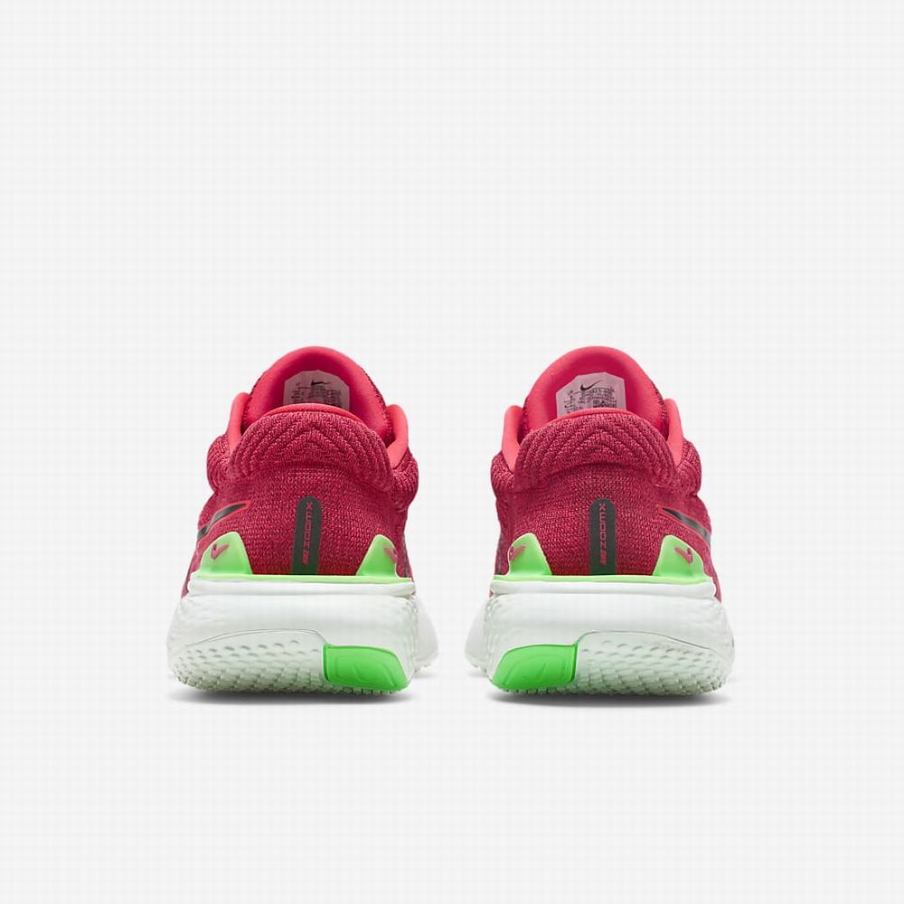 Nike ZoomX Invincible Run Flyknit 2 Férfi Futócipő Piros Zöld Fekete | NI2769-V81