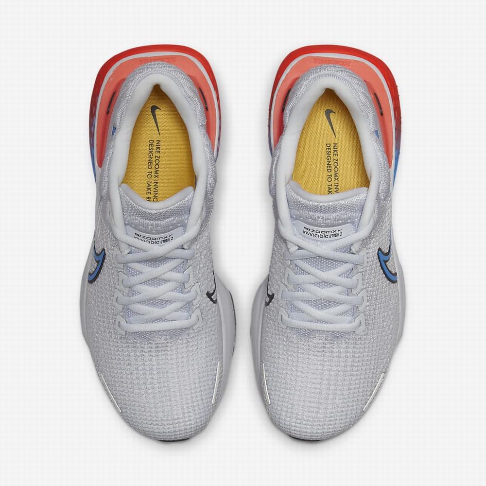 Nike ZoomX Invincible Run Flyknit 2 Női Futócipő Szürke Arany Világos Piros Fekete | NI6498-A96