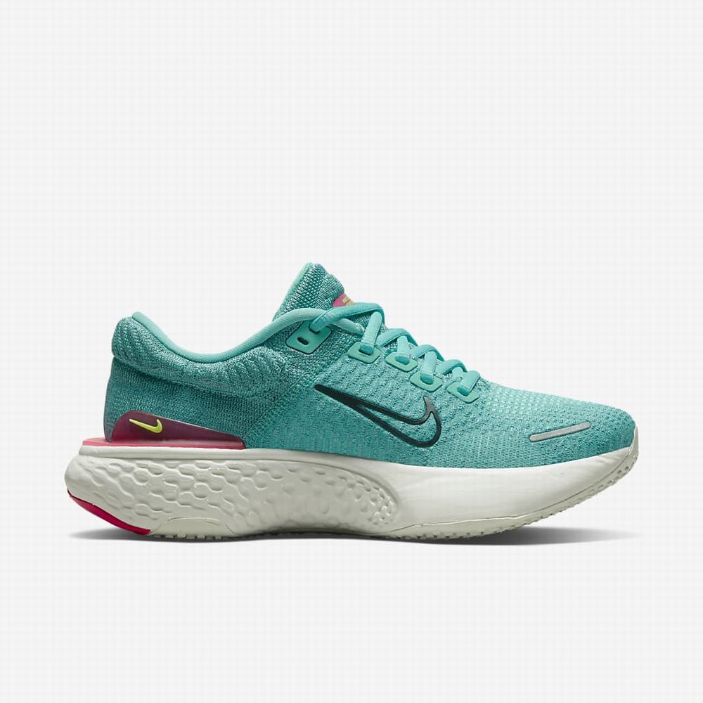 Nike ZoomX Invincible Run Flyknit 2 Női Futócipő Világoskék Türkiz Rózsaszín Zöld Fekete | NI8495-F50