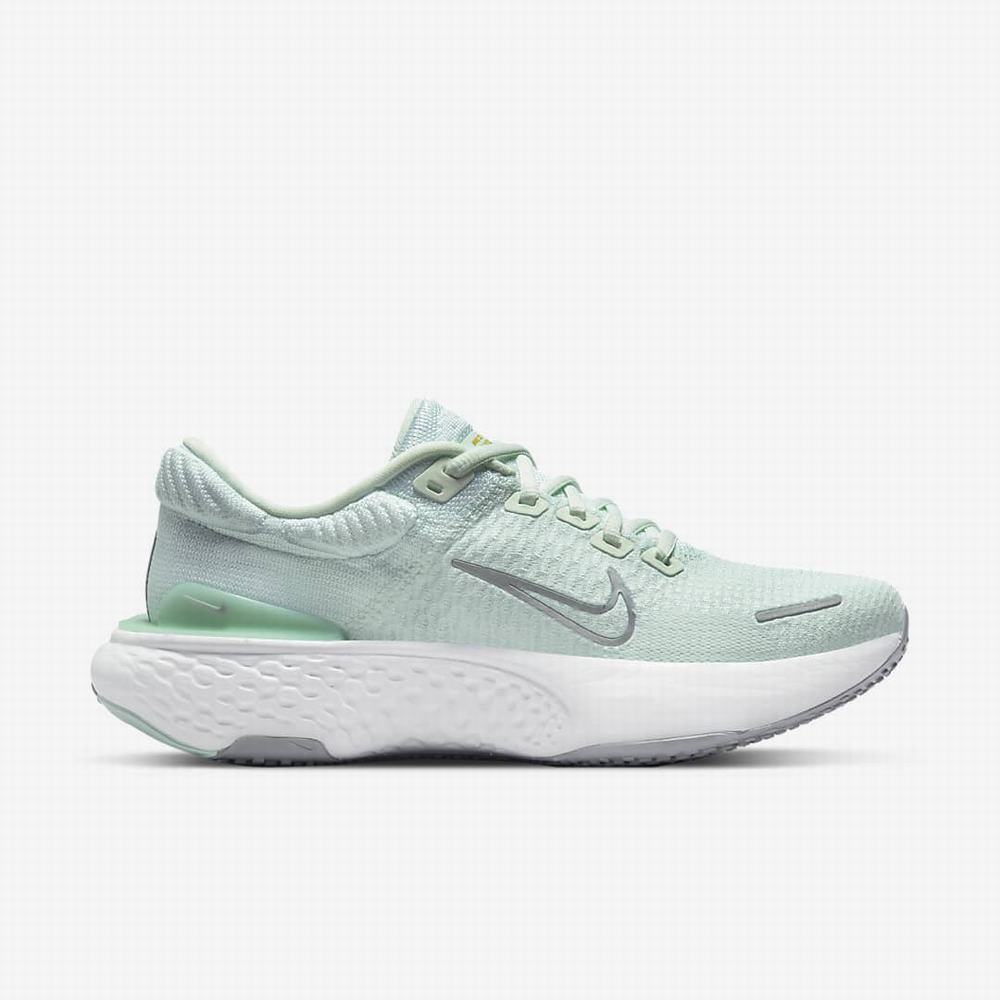 Nike ZoomX Invincible Run Flyknit 2 Női Futócipő Zöld Metal Titán Menta Fehér | NI9154-G56