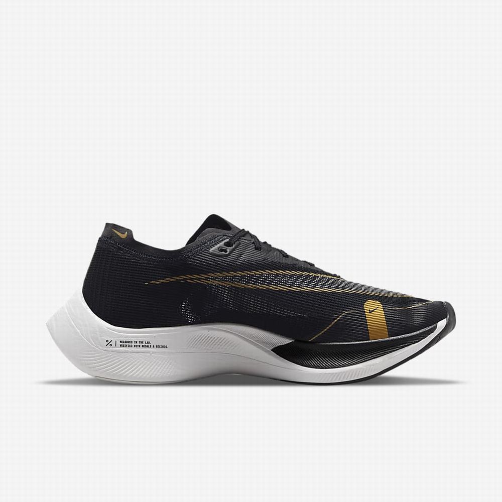 Nike ZoomX Vaporfly NEXT% 2 Férfi Futócipő Fekete Metal Arany Fehér | NI3452-L07