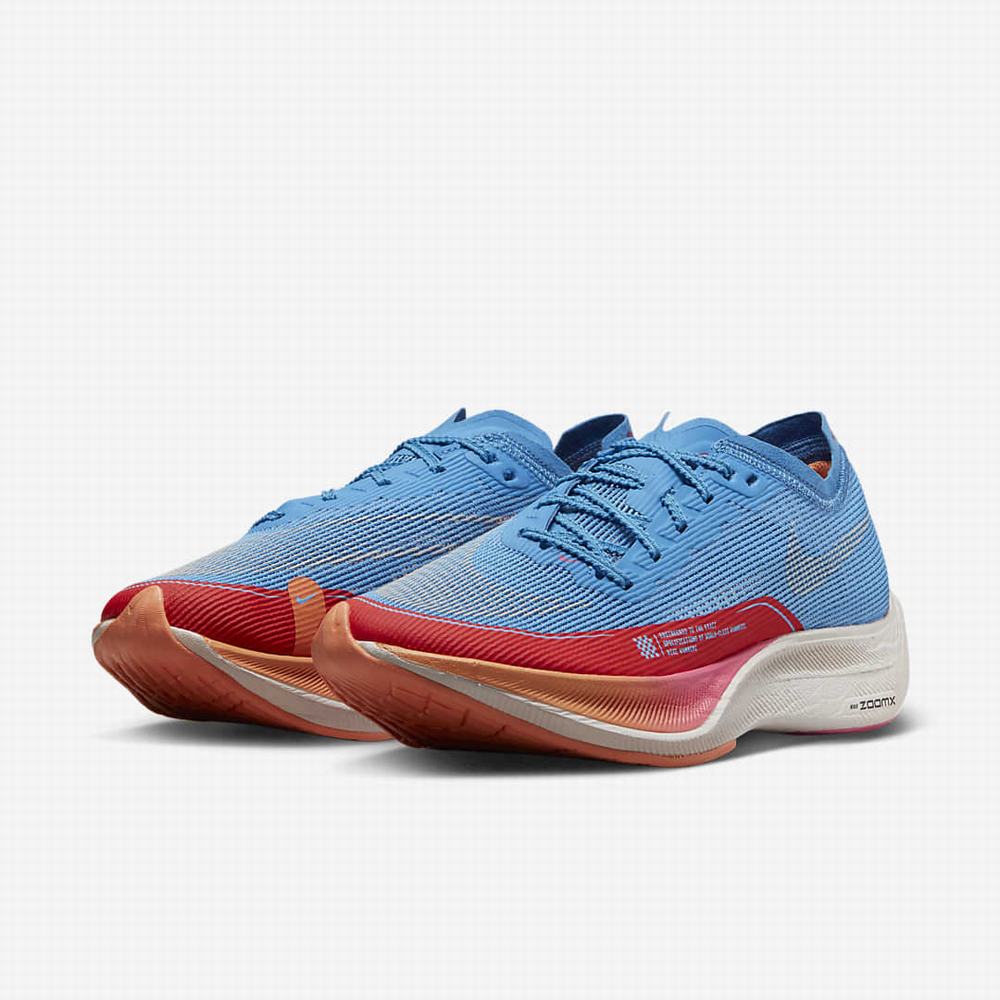 Nike ZoomX Vaporfly NEXT% 2 Női Futócipő Kék Világos Piros Narancssárga Világos Barna | NI8735-Z39